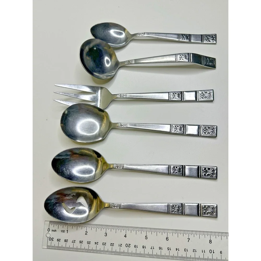 Vtg Towle Supreme Cutlery Stainless Flatware Japan pattern‎  MCM 6 PC